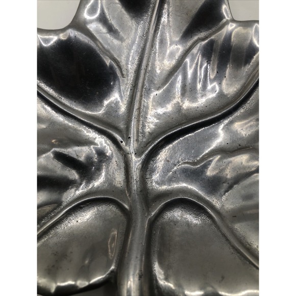 Bruce Fox Signed Cast Aluminum Leaf Dish Tray – Mid-Century Modern MCM - Picture 3 of 8